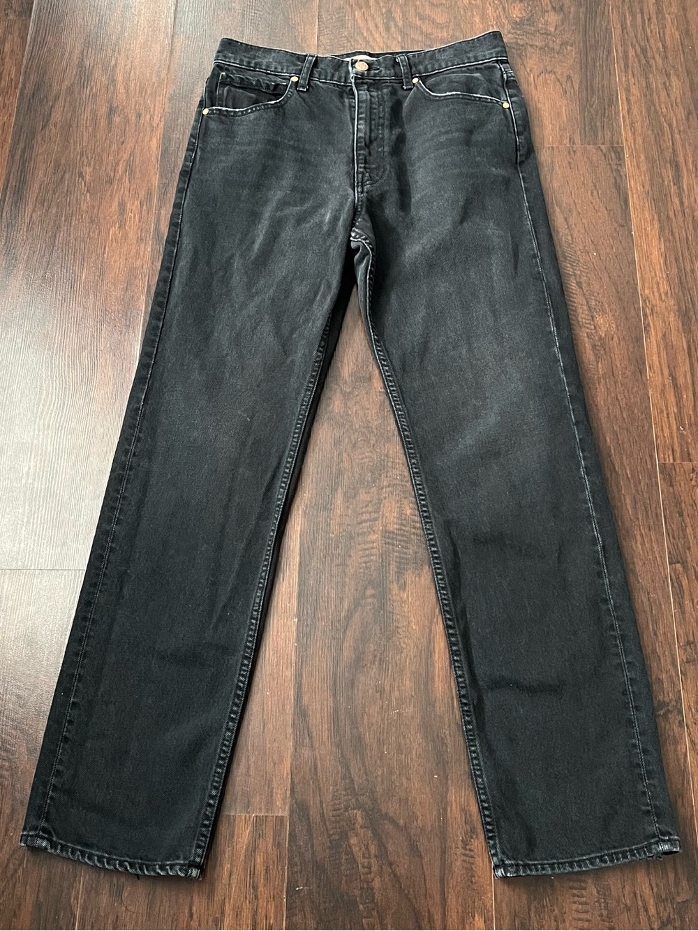Ulla Johnson Daphne Jean Black Wash Straight Leg High Rise Denim Womens 28